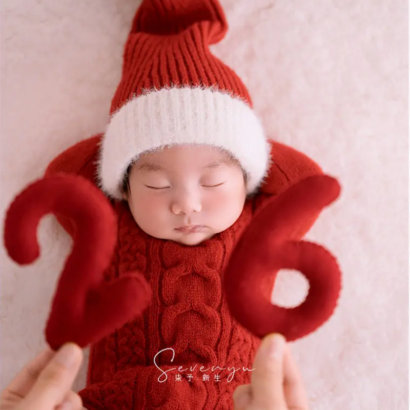 2026 Snowman Theme Set - Red Festive Newborn Photography Props Collection - Image 5